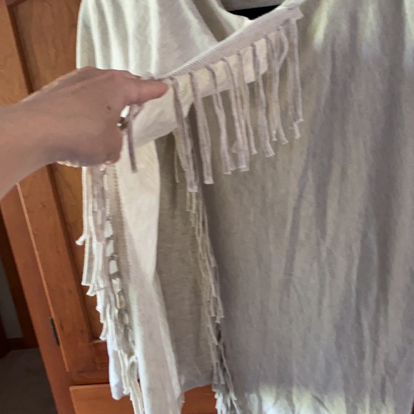 INC Brand fringed wrap sweater - Picture 4 of 5